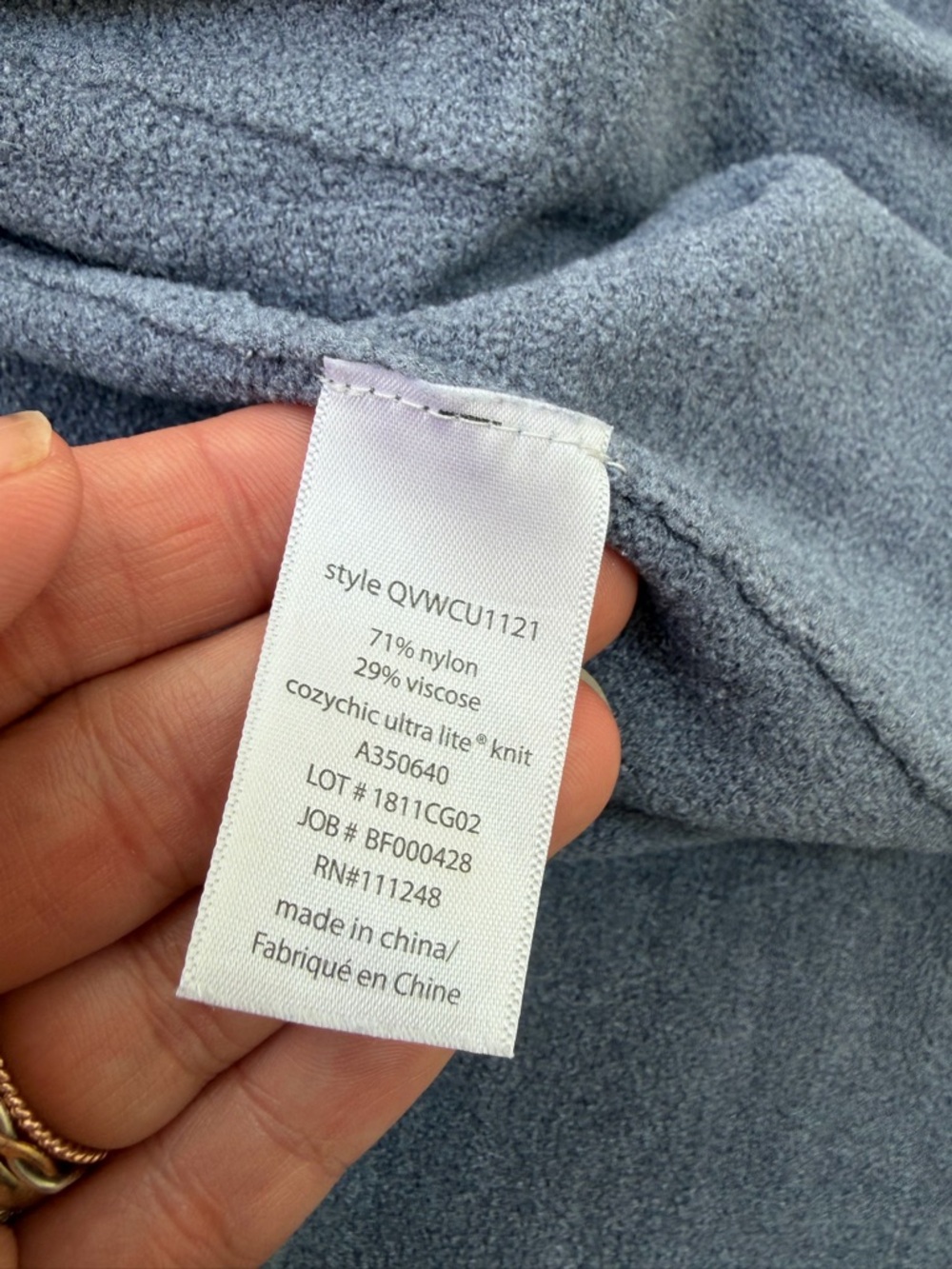 Barefoot Dreams CozyChic Ultra Lite Robe XL Blue Gray Lounge Cardigan - Picture 3 of 7